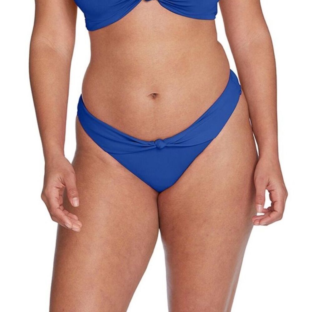 Robin Piccone Olivia Sapphire Blue Twist Knot Bikini Bottom Size Small